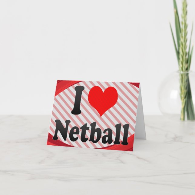 Liebe I Netball Karte (Vorderseite)