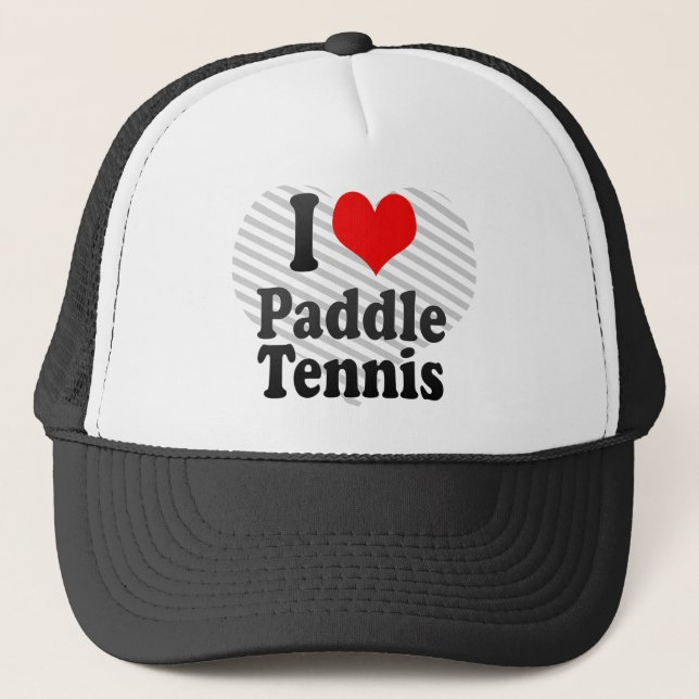 Liebe I Paddel-Tennis Truckerkappe (Vorderseite)