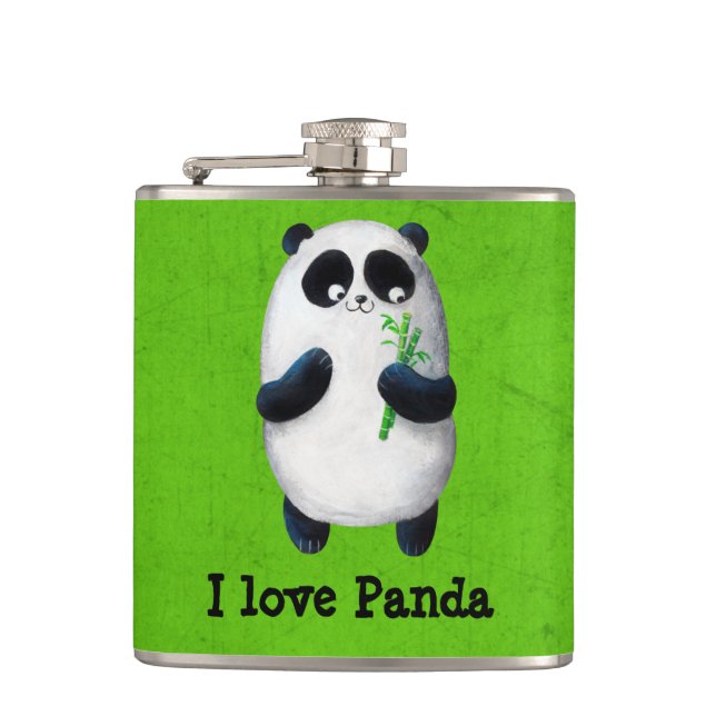 Liebe I Panda Flachmann (Vorderseite)