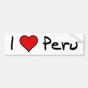 Liebe I Peru-Autoaufkleber Autoaufkleber