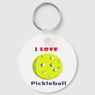 Liebe I pickleball rotes Text pickleball Schlüsselanhänger