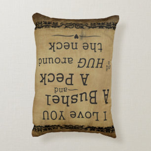 Liebe I pillow Sie ein Scheffel und ein Peck Dekokissen