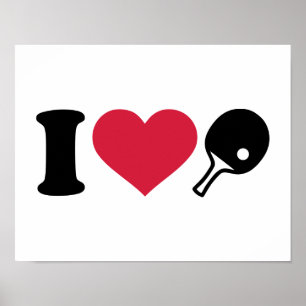 Liebe I Ping Pong Tischtennis Poster