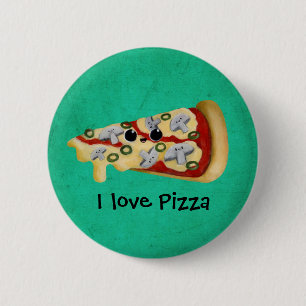 Liebe I Pizza Button