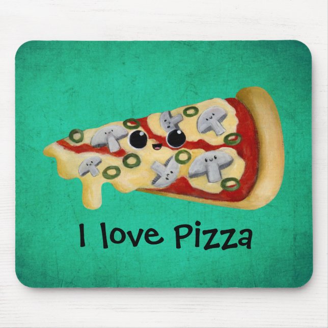 Liebe I Pizza Mousepad (Vorne)
