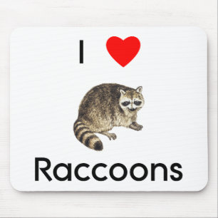 Liebe I Raccoons Mousepad