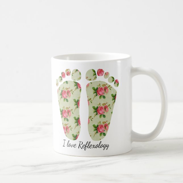 Liebe I Reflexologyblumenfuß-Tasse Reflexologist Tasse (Rechts)