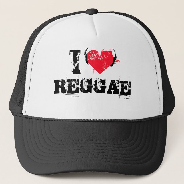 Liebe I Reggae Truckerkappe (Vorderseite)
