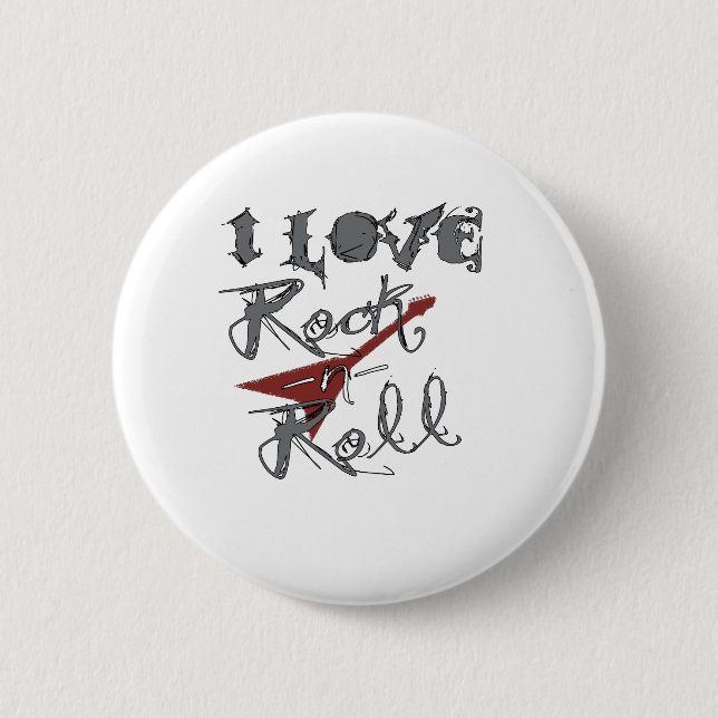 Liebe I Rock-and-Roll Button (Vorderseite)
