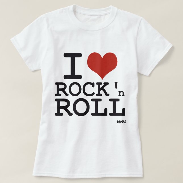 Liebe I Rock-and-Roll T-Shirt (Design vorne)