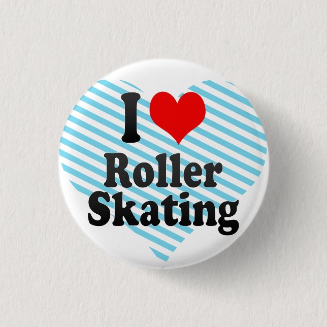 Liebe I Rollen-Skaten Button (Vorderseite)