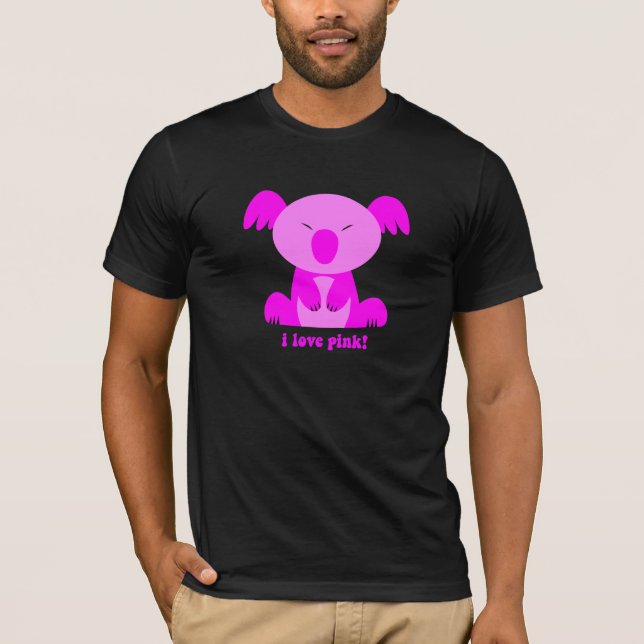 Liebe I rosa Koala-Bär T-Shirt (Vorderseite)