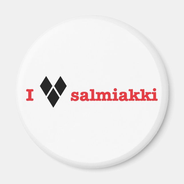 Liebe I salmiakki Magnet (Vorne)