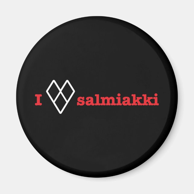Liebe I salmiakki Magnet (Vorne)