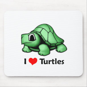 Liebe I Schildkröten Mousepad