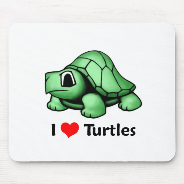 Liebe I Schildkröten Mousepad (Vorne)
