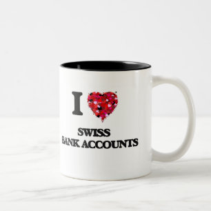 Liebe I Schweizer Bankkonten Zweifarbige Tasse