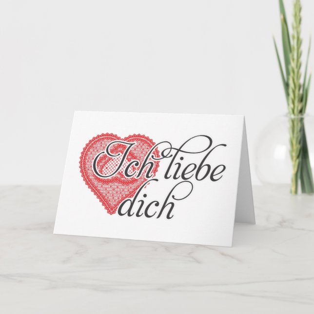 Liebe I Sie auf Deutsch Karte (Vorderseite)