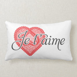Liebe I Sie auf französisch - Je t'aime Lendenkissen