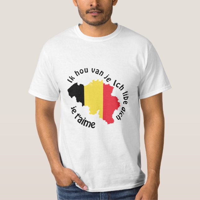 Liebe I Sie Belgien T-Shirt (Vorderseite)