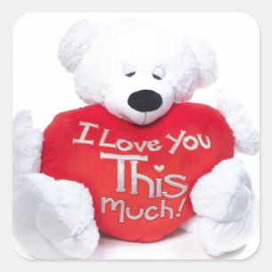 Liebe I Sie dieses viel Quadratischer Aufkleber