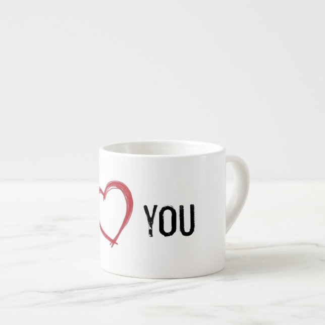 Liebe I Sie Espresso-Tasse Espressotasse (Vorderseite Rechts)