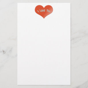 Liebe I Sie Herz Briefpapier