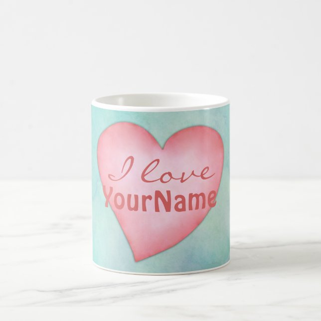 Liebe I Sie Herz-Name-Tassen Tasse (Mittel)