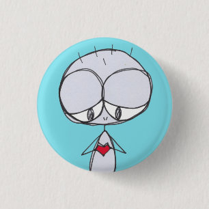 Liebe I Sie mehr als Kaffee - Knopf Button