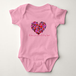 Liebe I Sie mit den ganzen mein Herz Baby Strampler