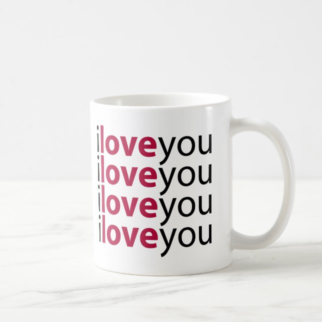 Liebe I Sie Tasse x 4 (Rechts)