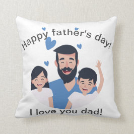 Liebe I Sie Vati, glückliche glückliche Familie Kissen