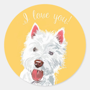 Liebe I Sie westie Aufkleber