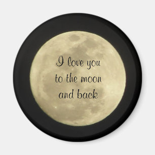 Liebe I Sie zum Mond und zum hinteren Magneten Magnet