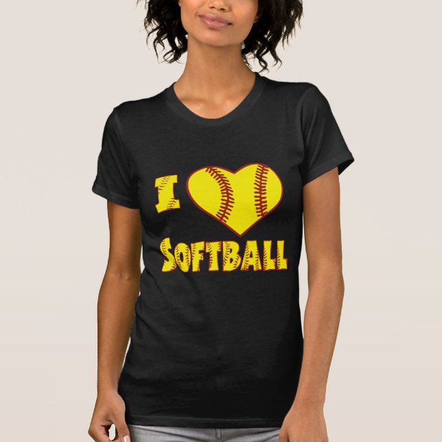 Liebe I Softball 2 T-Shirt (Vorderseite)
