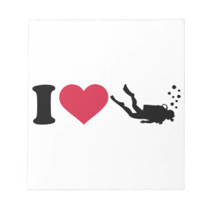 Liebe I Sporttauchen Notizblock