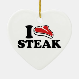Liebe I Steak Keramik Ornament