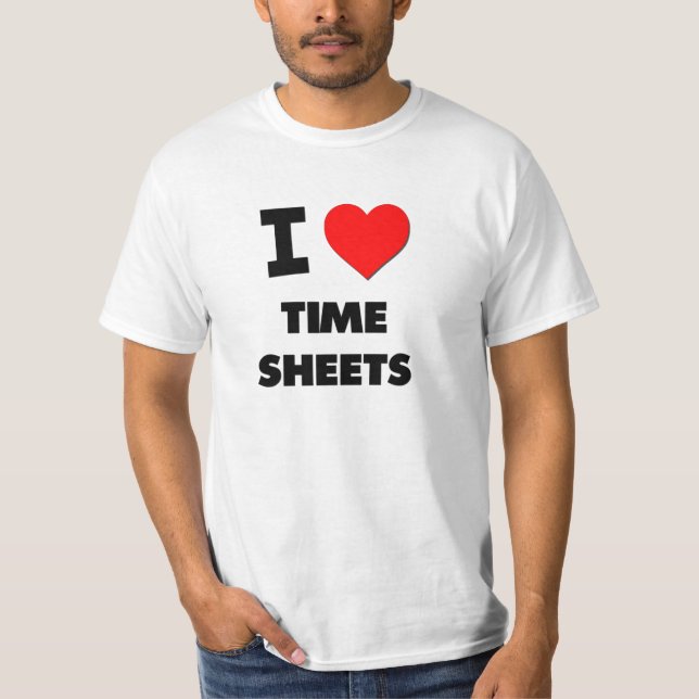 Liebe I Stundenzettel T-Shirt (Vorderseite)