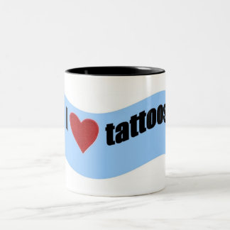 Liebe I tatttoos Bandblick Zweifarbige Tasse