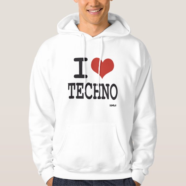 Liebe I techno Hoodie (Vorderseite)