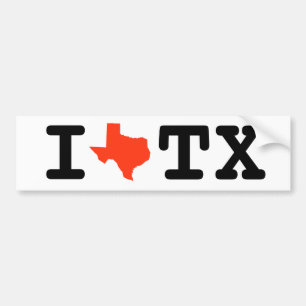 Liebe I Texas-Autoaufkleber Autoaufkleber