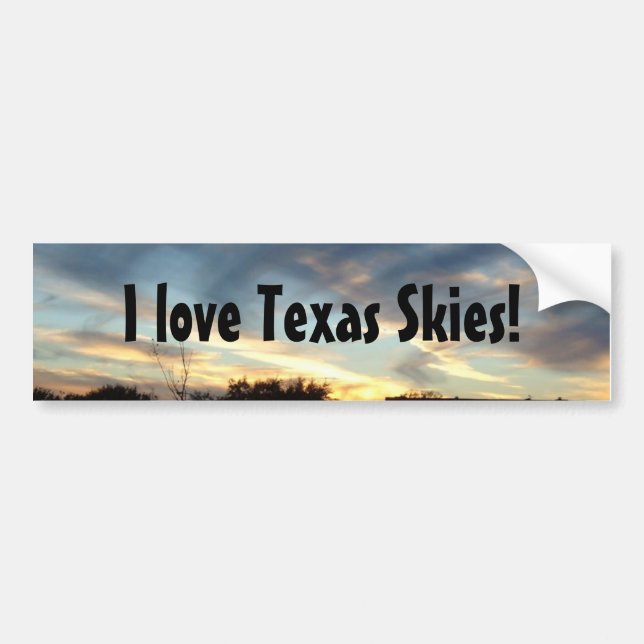 Liebe I Texas-Himmel-Autoaufkleber Autoaufkleber (Vorne)
