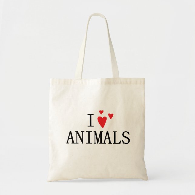 Liebe I Tiere Tragetasche (Vorne)