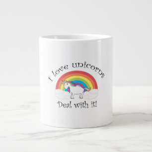 Liebe I Unicorns Abkommen mit ihm! Jumbo-Tasse