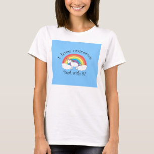 Liebe I Unicornsabkommen mit ihm blau T-Shirt