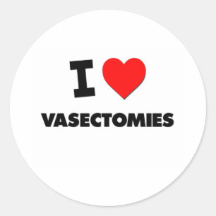 Liebe I Vasectomies Runder Aufkleber