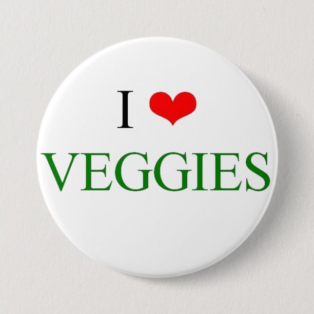 Liebe I Veggies Button (Vorderseite)