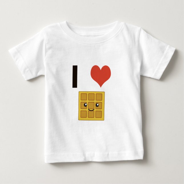 Liebe I Waffeln Baby T-shirt (Vorderseite)