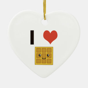 Liebe I Waffeln Keramikornament