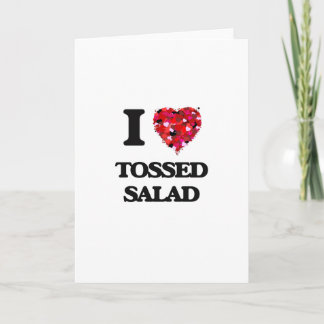 Liebe I warf Salat Karte